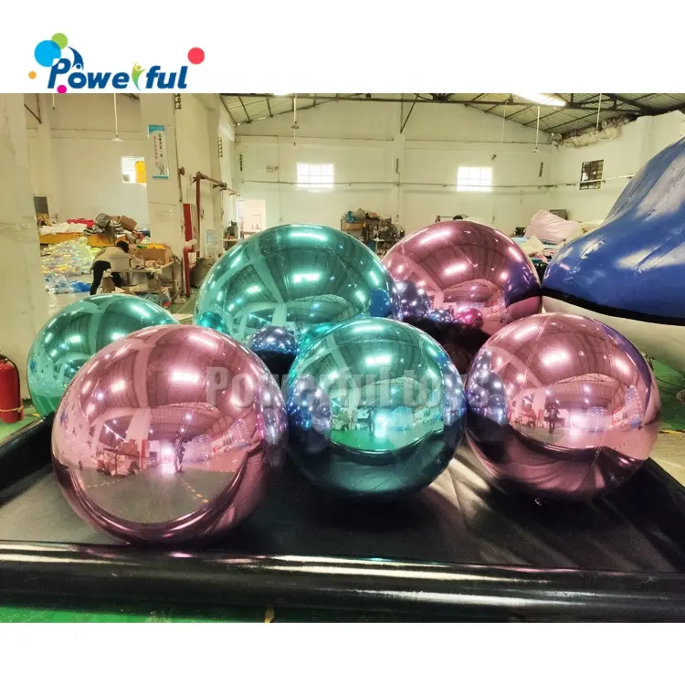 Hanging inflatable mirror ball mirror balloon giant mirror sphere for decoration sealed gold/silver ball