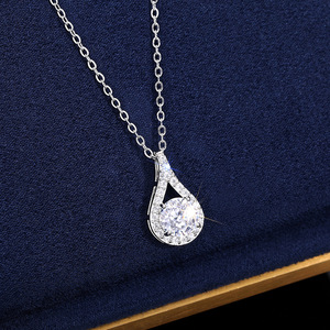 Elegante Collar con Colgante de Lágrima para Mujer, Cadena con Piedra Brillante para Clavícula, Joyería Clásica de Moda, Regalo - Product Image 4