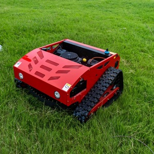 Tondeuse à gazon professionnelle à essence avec télécommande, chenilles antidérapantes et lame rotative pour la coupe de l'herbe de jardin - Product Image 3