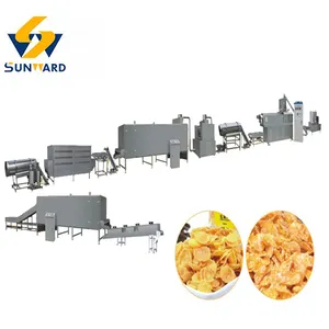 Jinan extruder supplier machine to make corn flake twin screw corn flakes making machine