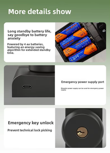 Aluminum Alloy Ball Smart Lock with Biometric Fingerprint RFID Card Reader Keypad WIFI TUYA App Control Cloud Storage <strong>Door</strong> <strong>Knob</strong> - Product Image 5