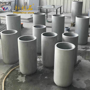 Nuevos Materiales de Construcción de Piedra, Macetas de GRC Gris Claro Redondas para Decoración, Plantación de Árboles y Flores - Product Image 4