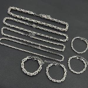 Mode Punk acier inoxydable 4mm 5mm 6mm 8mm Hip Hop vélo lien roi empereur byzantin chaîne colliers hommes - Product Image 5