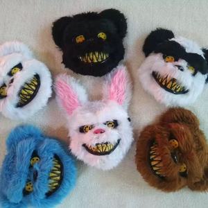 Luckykoo Spot Wholesale Plush Rabbit Party Mask Cold Light Horror Halloween Led Mask Masquerade Bloody Bear Halloween Mask 2024 - Product Image 4
