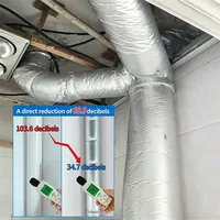 Rouleau d'isolation acoustique et thermique en mousse de caoutchouc avec feuille d'aluminium – Écologique et moderne pour cuisine extérieure, insonorisation des conduites d'eau