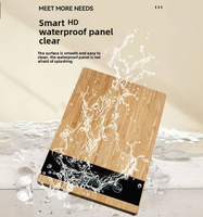 Báscula Digital de Baño de Vidrio y Bambú de la Mejor Calidad, Ecológica, Capacidad de 180 kg, Pantalla LCD, Certificación ROHS, Funciona con Pilas