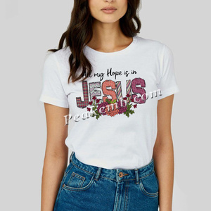 All My Hope Is in Jesus Prints Transfer Iron on Western Christian Design Prensa de calor Sunflower Hope Transfer Western Jesus DTF - Product Image 3