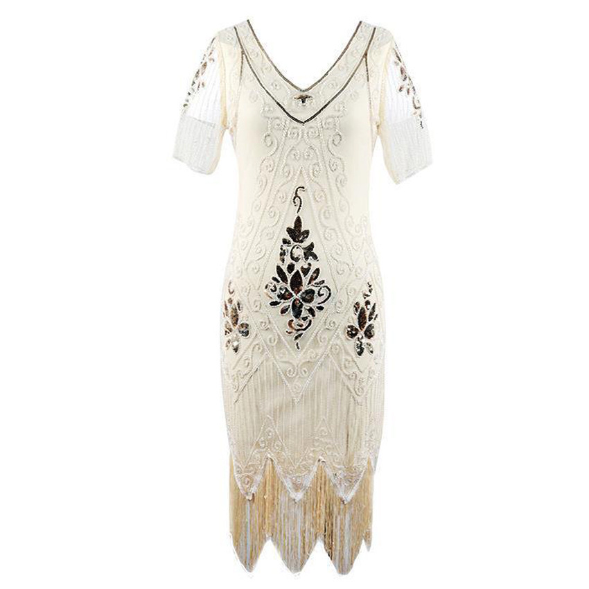 Apricot-colored single-piece dress