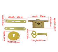 Boîte en bois pour cigares, accessoires de quincaillerie, Mini serrure en métal
