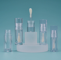 Tube de brillant à lèvres transparent en PETG 4/7 ml avec grand pinceau et bouchon à vis – Emballage cosmétique pour rouge à lèvres avec grand pinceau