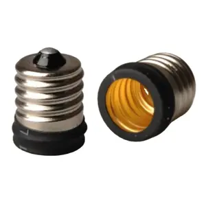 Factory Direct Supply E17 To E14 Screw Copper Nickel Plated Solder Glass Lamp Holder LED Bulb Thread Lamp Holder
