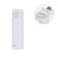 Termo Japonés de 500 ml de Acero Inoxidable Estilo Japandi, Taza de Viaje con Aislamiento al Vacío, Mantiene el Calor a 68 °C y el Frío a 10 °C Durante 6 Horas, Apto para Lavavajillas, Color Nieve