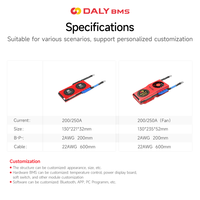 Daly-bms inteligente lifepo4 4s, 200a, 12v, bms, alta corriente, 12v, 200ah, dali lifepo4, bms