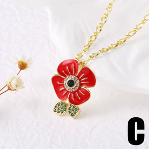 <span class=keywords><strong>BD</strong></span>-L4555 populaire champignon colliers pour cadeaux fleur colliers 18k plaqué or <span class=keywords><strong>avion</strong></span> colliers - Product Image 6