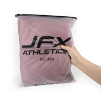 Sac de rangement pour vêtements en CPE givré avec fermeture éclair, imperméable, réutilisable, recyclable, avec logo personnalisé imprimé, pour vêtements et chaussettes en plastique