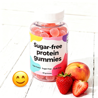 Gummies de protéines de lactosérum sans sucre 17g, marque privée OEM, végétariennes, supplément nutritionnel sportif quotidien pour l'entraînement, vente en gros