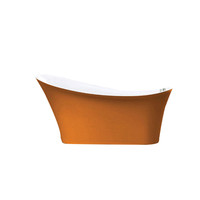 Baignoire moderne de luxe en forme de bateau jaune baignoire autoportante baignoire en acrylique