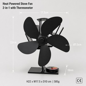Ventilatore per Stufa <span class=keywords><strong>a</strong></span> <span class=keywords><strong>Legna</strong></span> <span class=keywords><strong>a</strong></span> Energia Termica, Senza Fumo, con 5 Pale, per <span class=keywords><strong>Stufe</strong></span> <span class=keywords><strong>a</strong></span> Biomassa - Product Image 1
