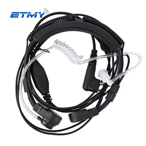 Auriculares Etmy EJ-D015 M de 2 pines con control de garganta y PTT para walkie-talkie DP1400 CP200D - Product Image 1