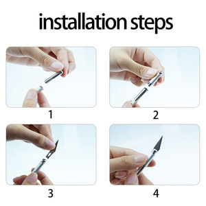 Có thể điều chỉnh DIY carbon cao thép tiện ích dao khắc công cụ Giấy cắt thiết bị tùy chỉnh <span class=keywords><strong>push</strong></span> <span class=keywords><strong>button</strong></span> con dấu cao su OEM - Product Image 6