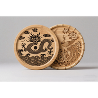 Assiette à fruits ronde en bambou 20/24 cm, plusieurs choix, plateau à sauce en bambou, petite assiette créative en bambou
