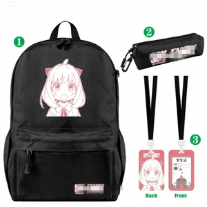9 Styles Anime Sacs d'école SPY FAMILY Sac à dos en nylon + sac porte-carte + sac à crayons (ensemble) - Product Image 2