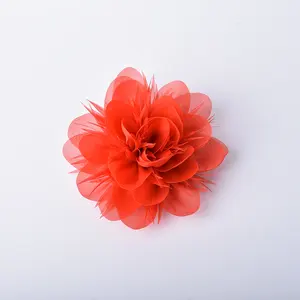 Hot Selling 12cm DIY Chiffon Handmade Flower Accessories Jewelry Findings Components For Europe And The United States