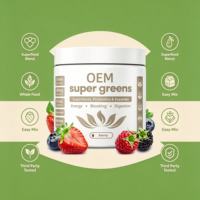 Poudre de légumes verts originale, mélange de superaliments quotidiens, complément alimentaire naturel à base de plantes pour l'énergie, la digestion, l'immunité et la longévité des adultes