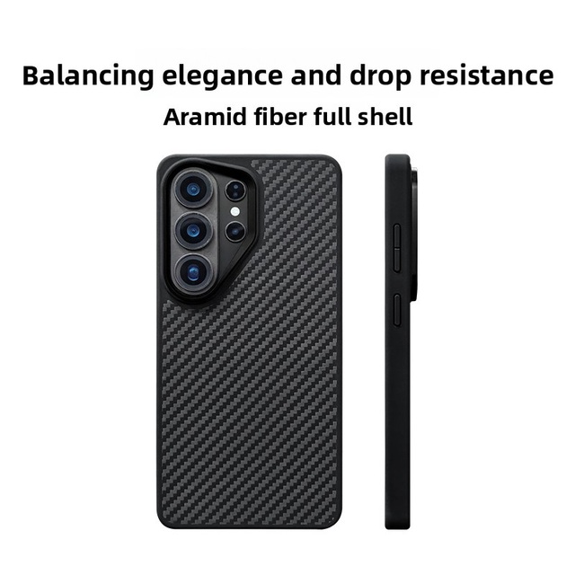 Aramid Carbon Fiber TPU Overmolded Embossed Luxury for S26+ S26Ultra Shockproof Magnetic Lightweight 25g Phone Case
