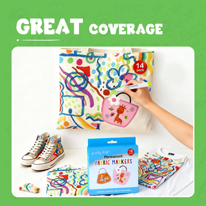 Số Lượng Lớn Vĩnh Viễn Có Thể Giặt Trắng Vải Đánh Dấu 10/14 Màu Sắc 2-3Mm Tip Vải Sơn Đánh Dấu Đánh Dấu Trên Vải Quần Áo T-Shirt - Product Image 5