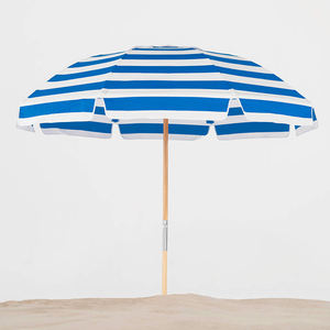 Sombrilla de Playa con Protección UV, Tela Oxford, Estructura de Acero Inoxidable, Poste de Madera, con Flecos y Logotipo Personalizado - Product Image 2