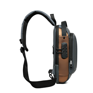 أزياء نمط جديد منفذ شحن USB مقاوم للماء مضاد للسرقة حبال كتف واحد Crossbody - Product Image 5