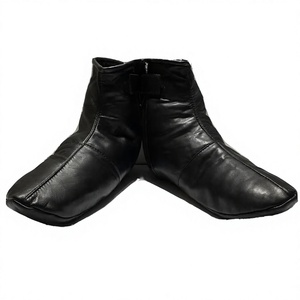 <b>Men</b> Genuine Leather <b>Socks</b> Zipper Ankle <b>Socks</b> Breathable Anti-Slip Thermal Winter Casual Foot Covers - Product Image 1