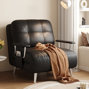Sofá <span class=keywords><strong>Cama</strong></span> <span class=keywords><strong>de</strong></span> Cuero 3 en 1 <span class=keywords><strong>de</strong></span> Estilo Retro, Sofá <span class=keywords><strong>Cama</strong></span> <span class=keywords><strong>de</strong></span> Madera Marrón <span class=keywords><strong>de</strong></span> Lujo para Apartamento, Sofá <span class=keywords><strong>Cama</strong></span> Individual y Doble <span class=keywords><strong>de</strong></span> Alta Calidad y Suave - Product Image 5