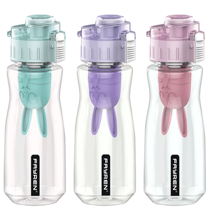 Récipient portatif de jus de lait de qualité alimentaire de bouteille d'eau de pp mignon avec le type de <span class=keywords><strong>presse</strong></span> de filtre de voyage charmant versant pour des enfants - Product Image 2
