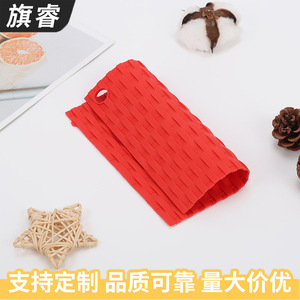 Silicone Drain Mat Square Red Heat Resistant Kitchen Mat For Fruits Vegetables Pots Pans Bowls - Product Image 5