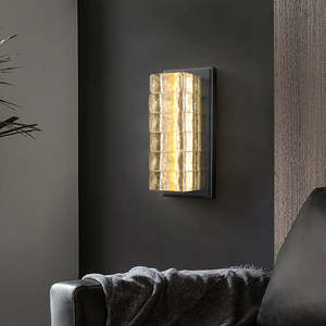 Aplique de pared para interiores de nuevo diseño moderno, lámparas de pared LED rectangulares de lujo con cristal para el hogar o el restaurante - Product Image 4