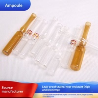 Ampoules - Fabricant Direct - Verre Transparent - Col Courbé - Étanche - Résistant aux Hautes/Basses Températures - Facile à Casser - Stérile