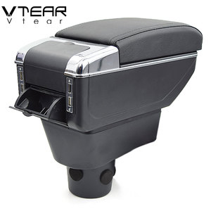 Vtear ที่วางแขนสำหรับ <span class=keywords><strong>Mitsubishi</strong></span>,ที่วางแขนรุ่น <span class=keywords><strong>Attrage</strong></span> Mirage ที่ชาร์จ USB เพิ่มความสูงสองชั้นพร้อมกล่องเก็บเนื้อหาส่วนกลางที่วางแขนอุปกรณ์เสริม - Product Image 4