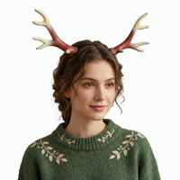 Serre-tête en forme de cornes de renne WOWEI pour Halloween et les fêtes de Noël
