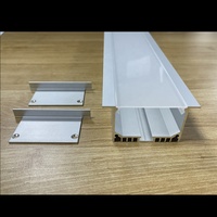 Profil LED linéaire encastré pour plafond intérieur, installation facile, alliage d'aluminium 6063-T5