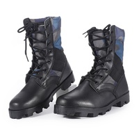 Bottes tactiques personnalisées en camouflage woodland imperméable, fabriquées aux États-Unis, avec semelle en caoutchouc Panama, bottes de sécurité en cuir