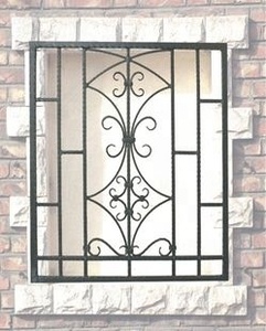 Thép nhẹ rèn rèn gang an ninh cửa sổ nướng thiết kế hiện đại chống trộm tính năng màn hình gập dọc cho phòng ngủ - Product Image 5