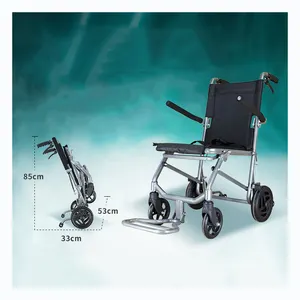 합금 크롬 도금 강철 프레임 경량 sillas de ruedas reclinables 고급 수동 휠체어