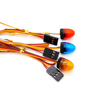 RC multi-fungsi berkedip berputar lampu LED Bar lampu alarm untuk 1/14 Tamiya traktor polisi 1/10 Crawler truk RC bagian mobil - Product Image 4