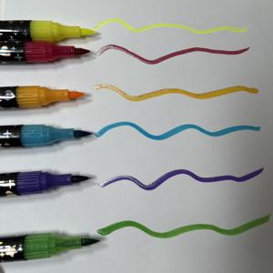 <span class=keywords><strong>Marqueurs</strong></span> à double pointe scintillants 24/36/48 couleurs, stylos de peinture acrylique chatoyants pour l'art, le scrapbooking et le bullet journaling, non effaçables, PVC - Product Image 3