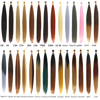 Extensions de cheveux synthétiques lisses de 26 pouces, fibres résistantes à la chaleur, pour tresses bohèmes