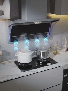 White 7-shape 900mm Range <b>Hood</b> Smart Smoke <b>Extractor</b> <b>Hood</b> Cooker Chimney Exhaust Range <b>Hood</b> for Kitchen - Product Image 4