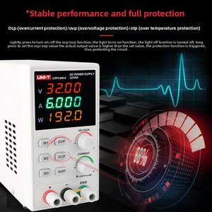 Alimentation UNI-T UTP1306S à sortie unique réglable haute précision 30V 6A régulée, pour maintenance et test de vieillissement - Product Image 3