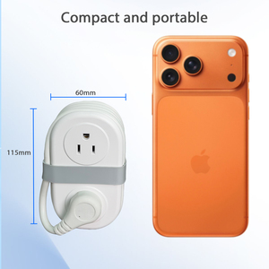 Multipresa da Viaggio Portatile con Ricarica Rapida USB-C PD, Cavo di Prolunga Avvolgibile, 4 Prese e 3 Porte USB per Navi da Crociera - Product Image 3